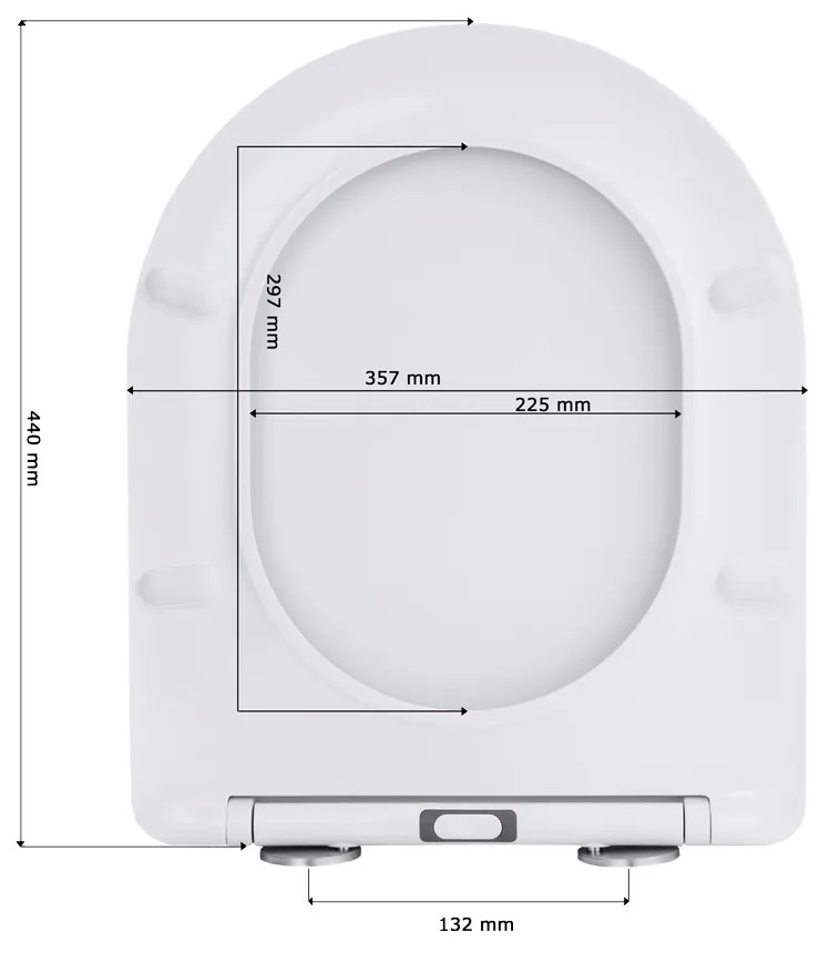 Erga Magro, WC ülőke 438x361mm polipropilénből, lassan záródó, fehér, ERG-GAM-MAGRO