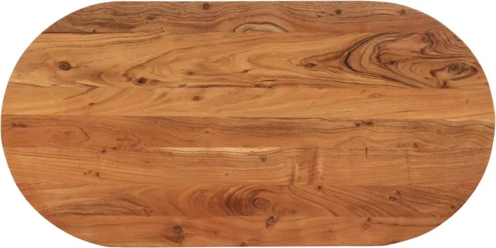 vidaXL tömör akácfa ovális asztallap 100 x 50 x 2,5 cm