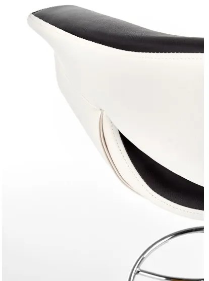 Bárszék 115x60 cm fehér/fekete/króm