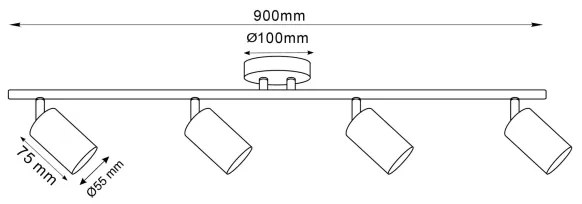 Spotlámpa GOLDI 4xGU10/10W/230V arany