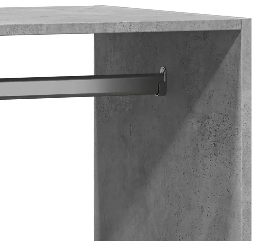 betonszürke szerelt fa ruhásszekrény 77 x 48 x 102 cm