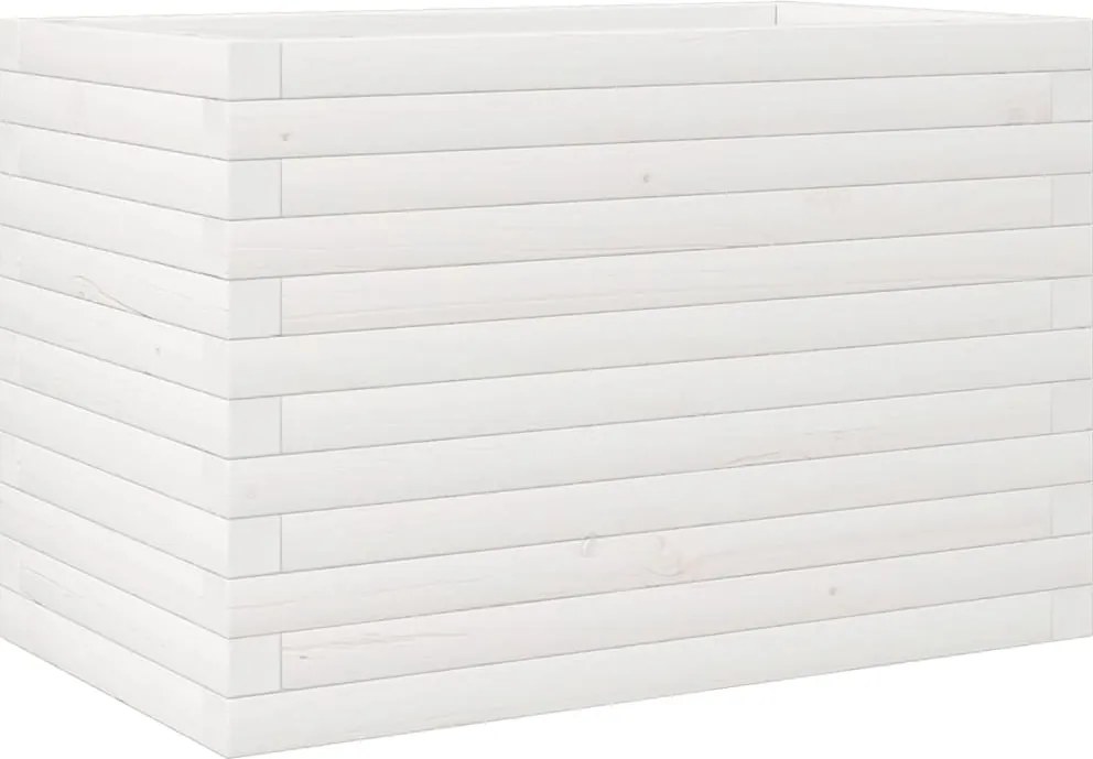 vidaXL fehér tömör fenyő virágláda 70x40x45,5 cm