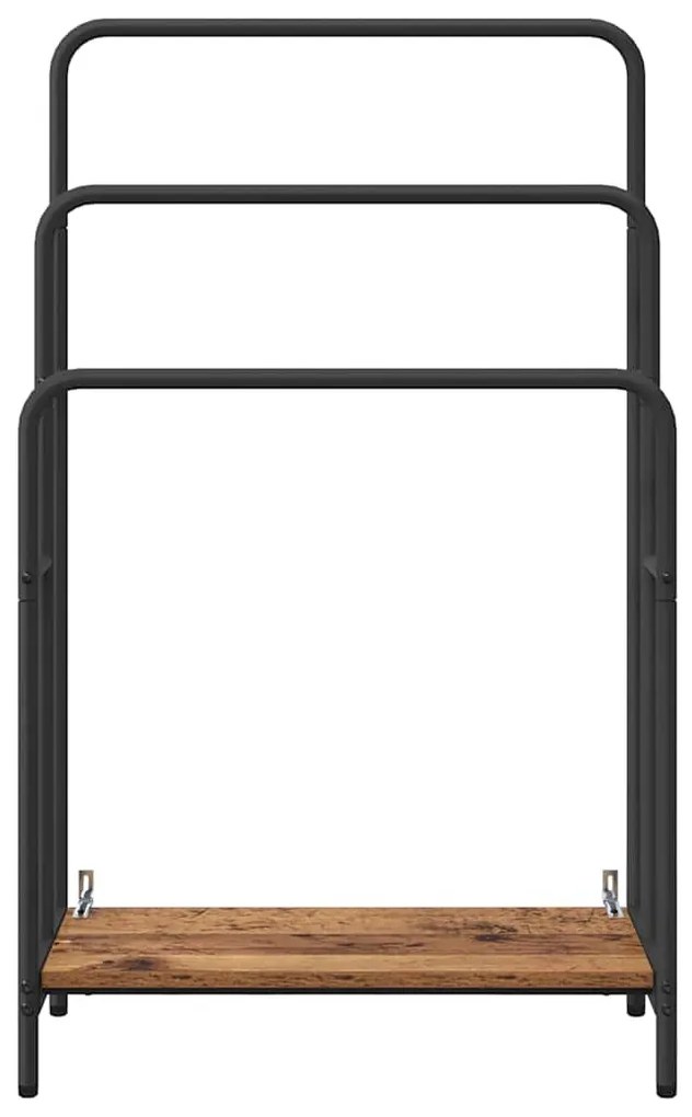 Ruhaszárító polcokkal Régi fa 60 x 30 x 100.5 cm Faanyag
