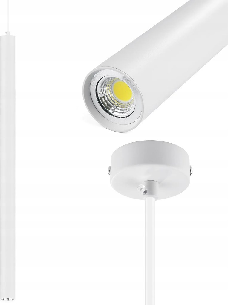 Led Mennyezeti Függőlámpa Cső Henger Cső Túlnyúlás Spot Slim Fém 8W 100cm