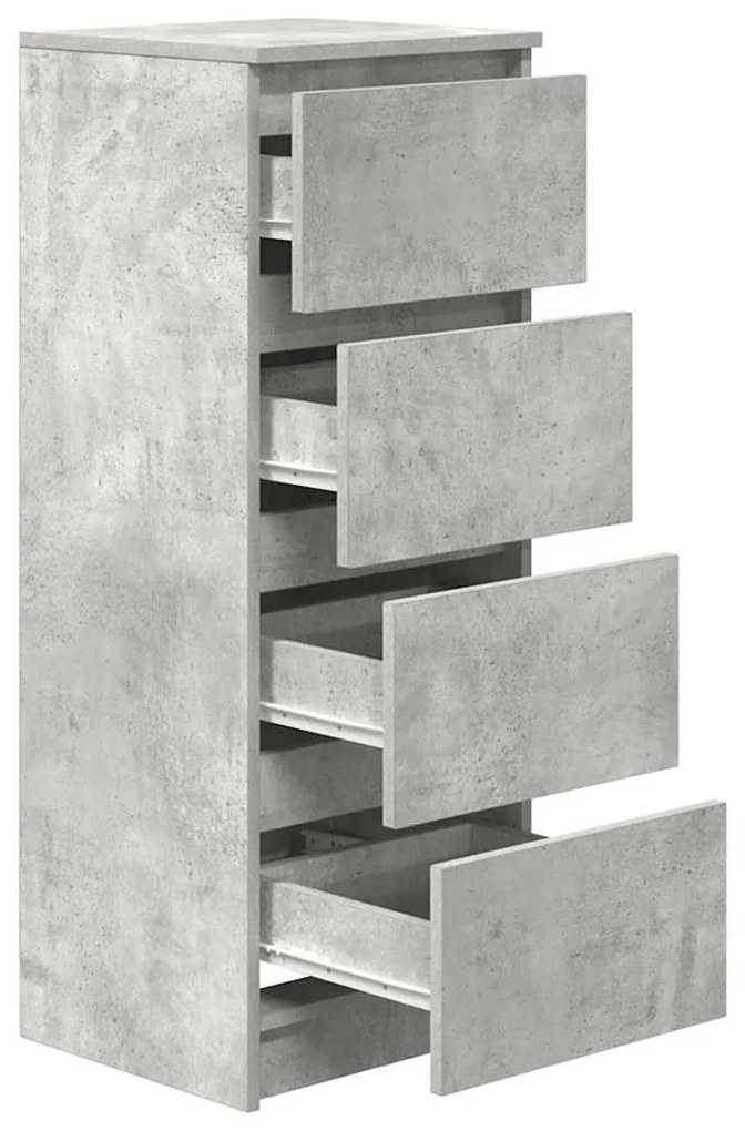 betonszürke szerelt fa tálalószekrény 37,5x35x99 cm