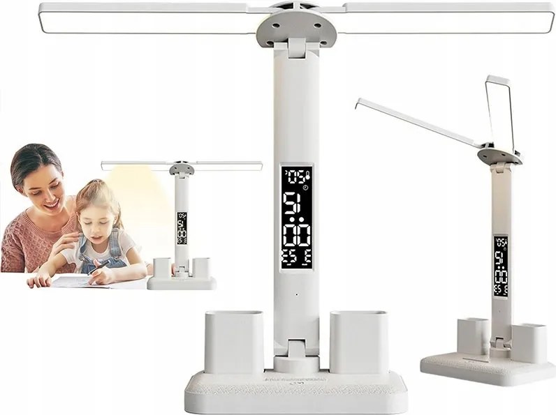 Led Asztali Lámpa Iskolai Íróasztal Lámpa Irodába Álló 180°-ban Forgatható. Szemkímélő