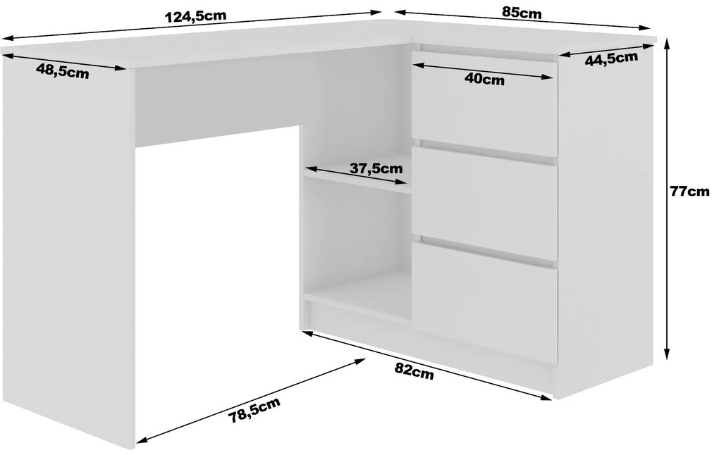Sarok PC asztal Bodhi (craft tölgy) (J). Akció -14%. 1069481