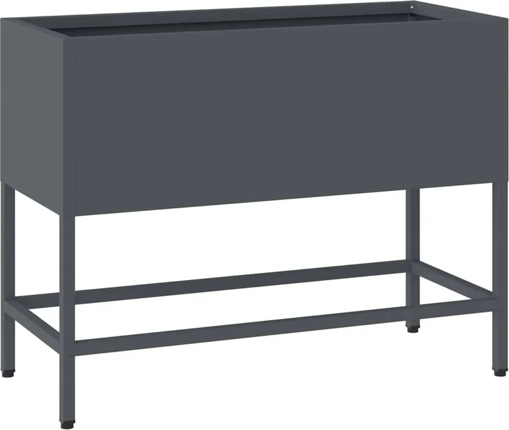 vidaXL Magas Kerti Cserép Antracit 60 x 26 x 45 cm Acél