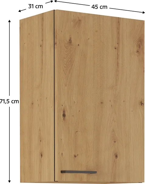 Felső szekrény, artisan tölgy, MONRO 45 G-72 1F
