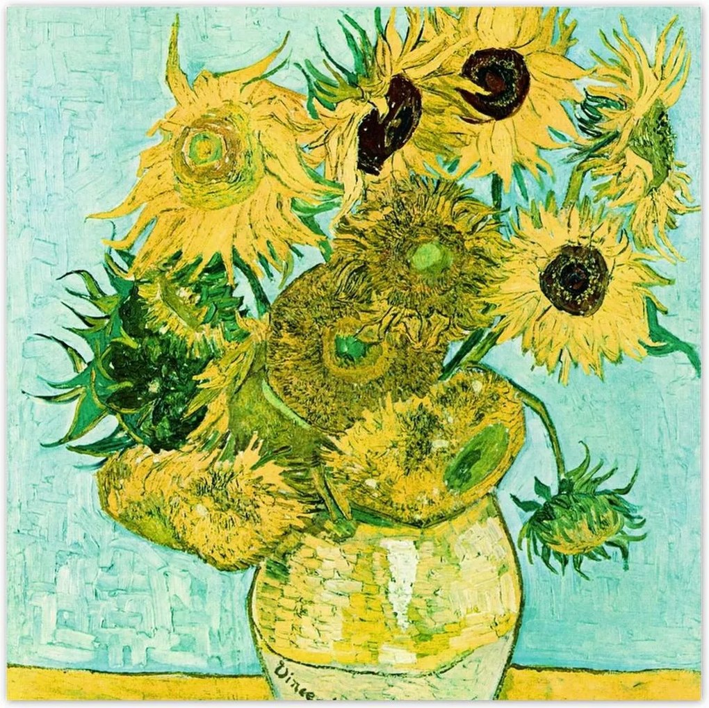 Poszterek 100x100 Van Gogh napraforgók