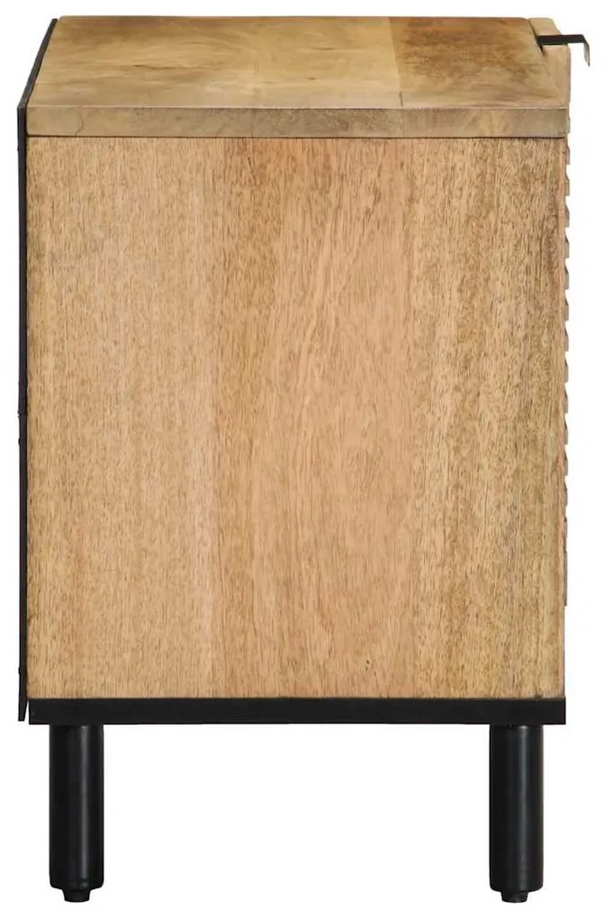 barna tömör mangófa TV-szekrény 80 x 31,5 x 46 cm