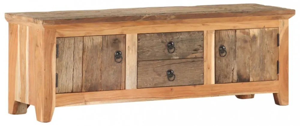 tömör akác és újrahasznosított fa tévészekrény 120x30x40 cm