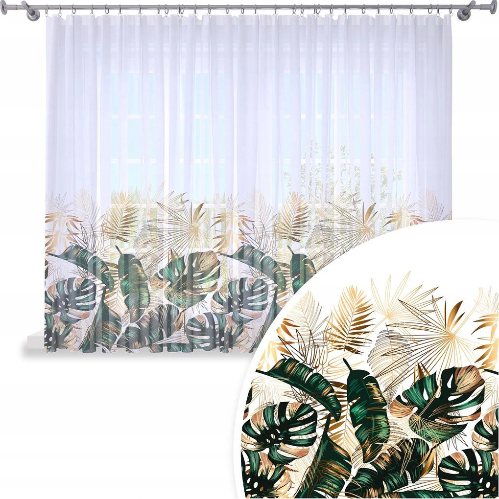 Függöny Kész 300x160 Fátyol Festett Béka Mintás 050