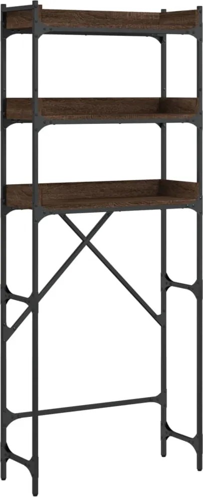 vidaXL barna tölgyszínű szerelt fa mosógéppolc 67 x 25 x 163 cm