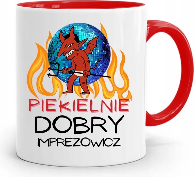 Bulizóknak Party Bögre Piros, fényképes nyomattal