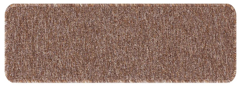 Lépcsőszőnyegek Latex Hátlappal Barna 25x60 cm