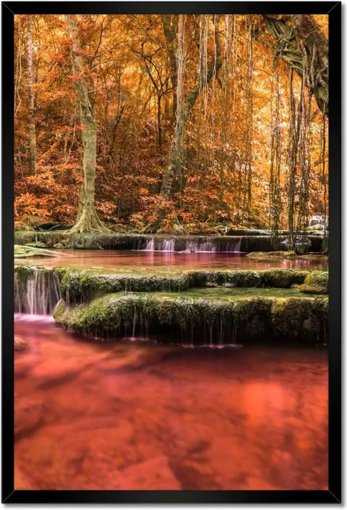 Poszterek keretben 40x60 Kanchanaburi vízesés