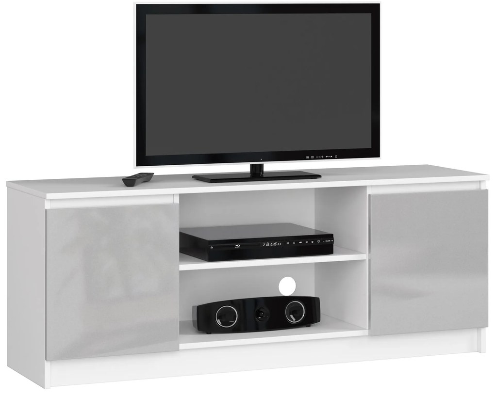 TV asztal Dariel (fehér + fémes fényű). 1069772
