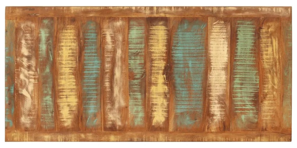 tömör újrahasznosított fa étkezőasztal 110 x 52 x 76 cm
