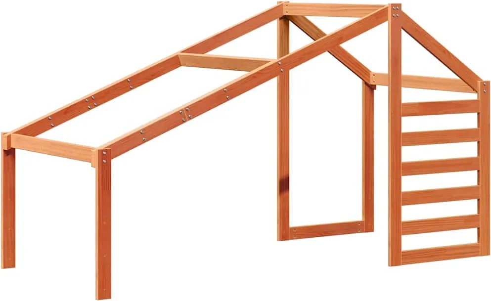 vidaXL viaszbarna tömör fenyőfa gyerekágytető 198 x 97 x 113 cm