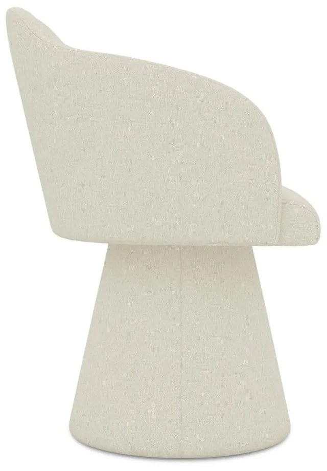 Krémszínű kárpitozott étkezőfotel Kanoa – Makamii