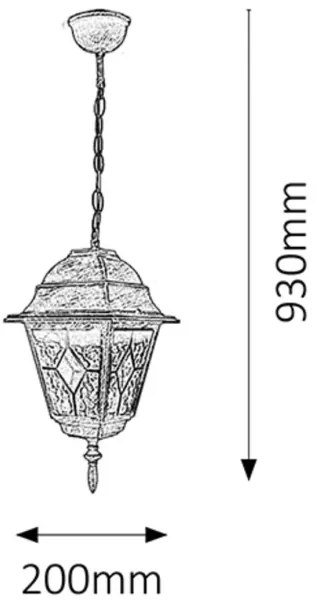 Rabalux 8184 - MONACO kültéri lámpa 1xE27/60W/230V