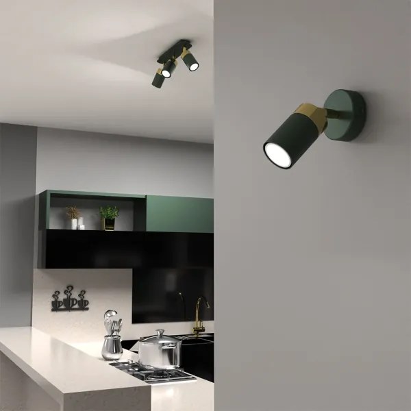 Brilagi - Fali spotlámpa POKER 1xGU10/25W/230V zöld