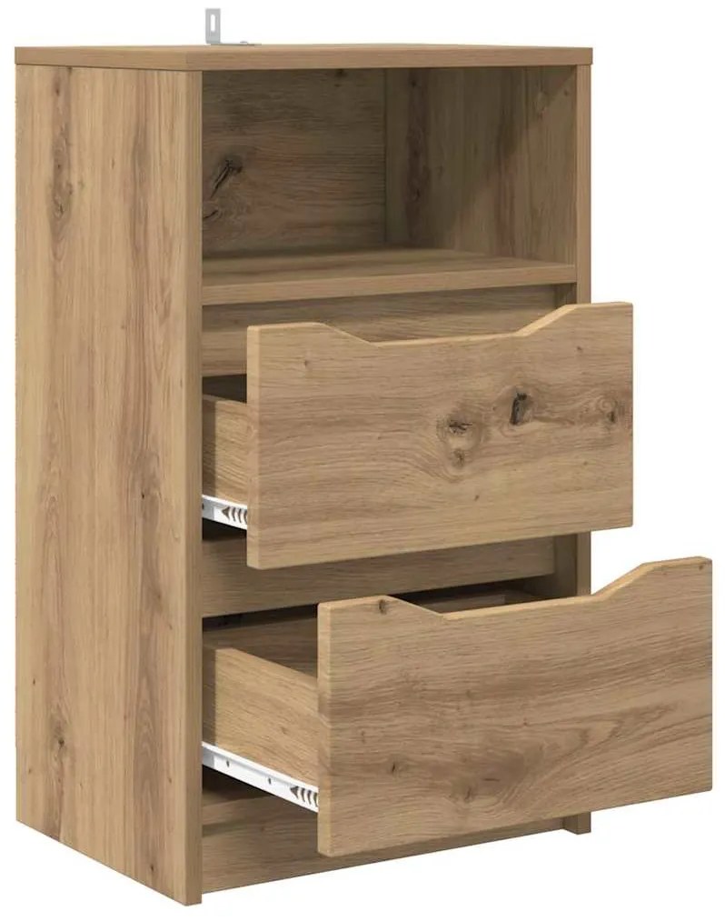 vidaXL Éjjeliszekrények 2 pcs Artisan tölgy 40 x 30 x 467 cm Faanyag