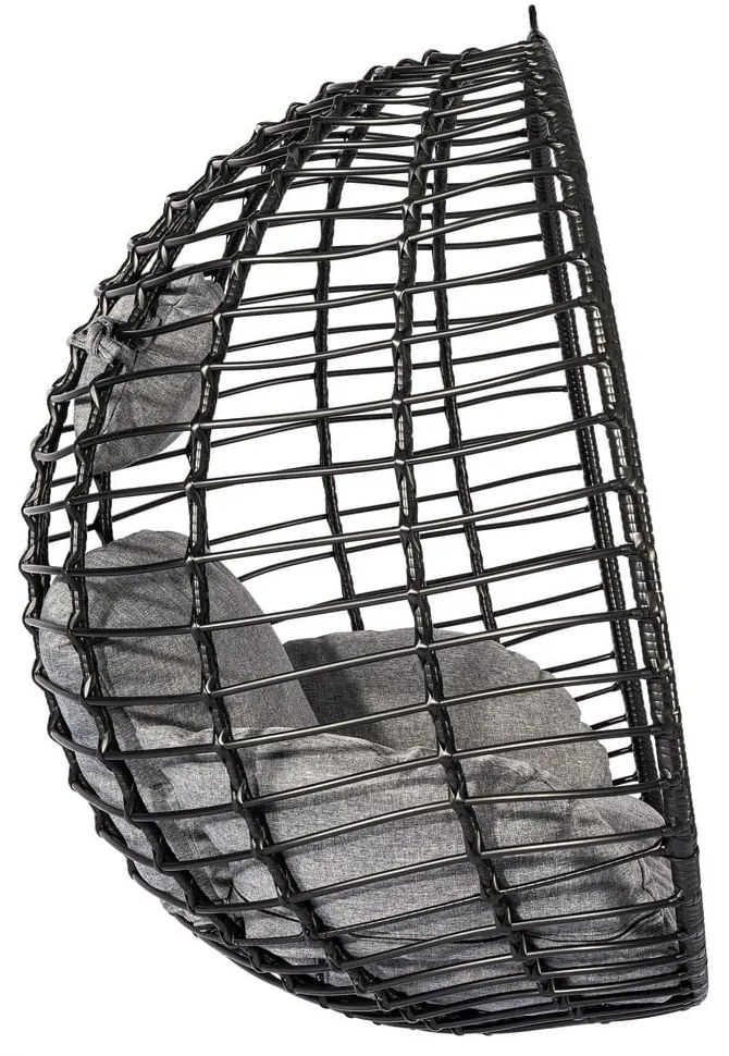 Mila fekete mesterséges rattan függőfotel - Bonami Selection