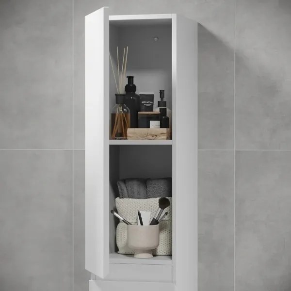 KENWOOD fürdőszobaszekrény, 186 cm, fehér