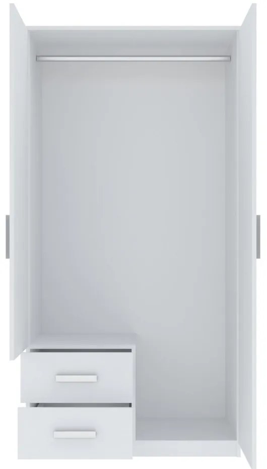 Verdana gardróbszekrény 100cm F 2D2S Fehér N