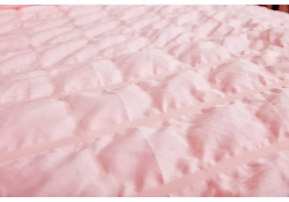 Rózsaszín egyszemélyes krepp ágyneműhuzat 140x200 cm Naomi – My House
