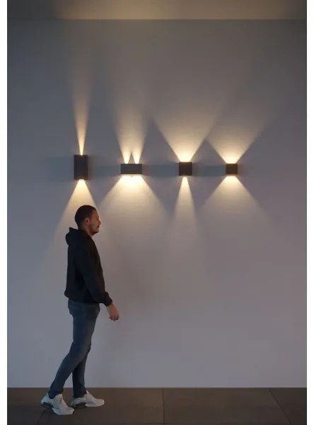 Redo 90303-LED Kültéri fali lámpa VARY 4xLED/5W/230V 4000K IP54 antracit