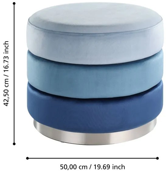 Eglo 424133 - MASHIKE puff 42,5x50 cm kék/krom