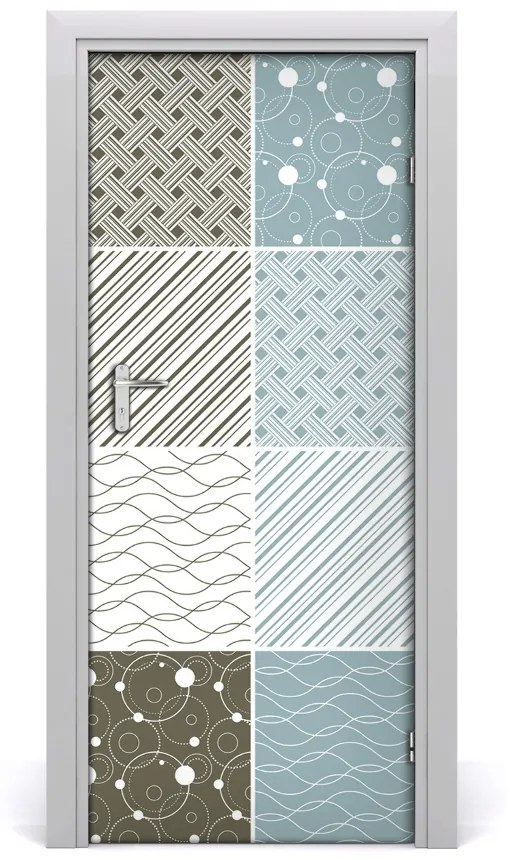 Ajtó tapéta geometrikus minták 95x205 cm