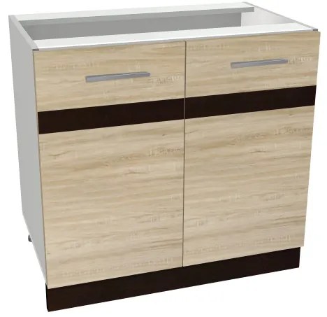 Salandra kétajtós alsó konyhaszekrény IC 80 Sonoma N