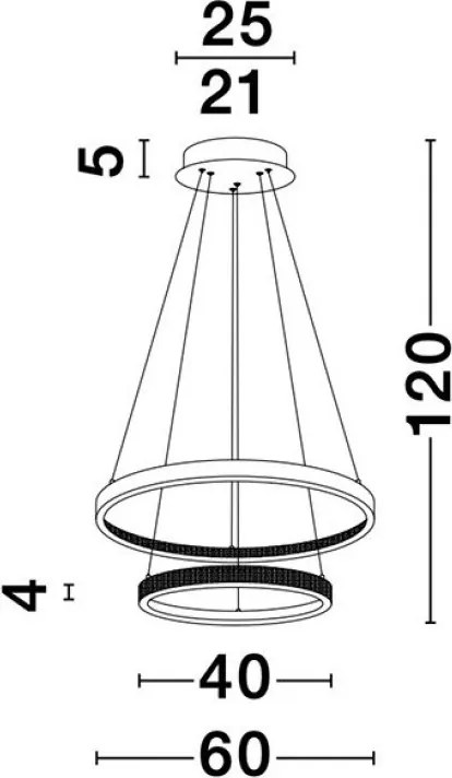 NOVALUCE 9862852 Modern Led Függesztett Lámpa LED IP20