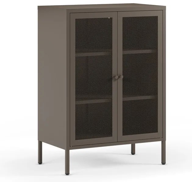 Szürke fém szekrény 70x100x40 cm Fayna – Marckeric