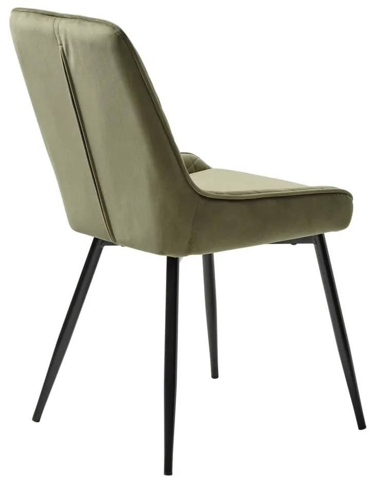 Zöld bársony étkezőszék Milton – Unique Furniture