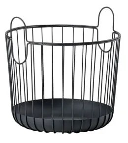Inu fekete fém tárolókosár, ø 30 cm - Zone