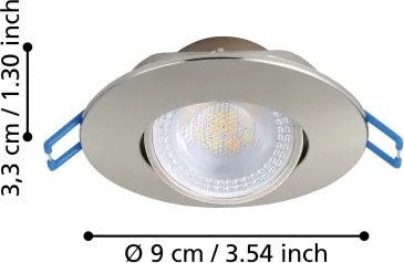 Eglo 300195 - 7 darabos GEDREZ beépíthető LED lámpakészlet, 4,9 W/230 V, Ø 9 cm, króm
