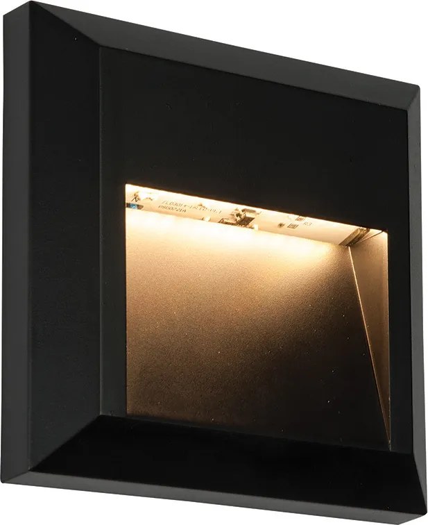 ENDON 61219 SEVERUS Modern Kültéri Fali Lámpa Fekete, Átlátszó LED IP44