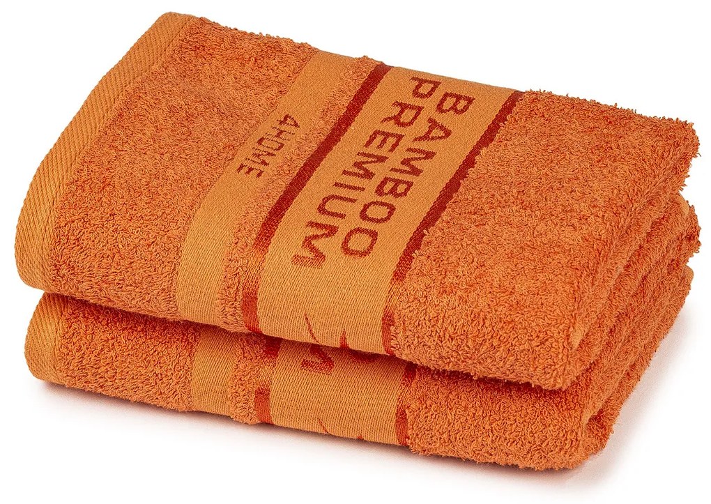 4Home Bamboo Premium törölköző, narancssárga, 30 x 50 cm, 2 db-os szett