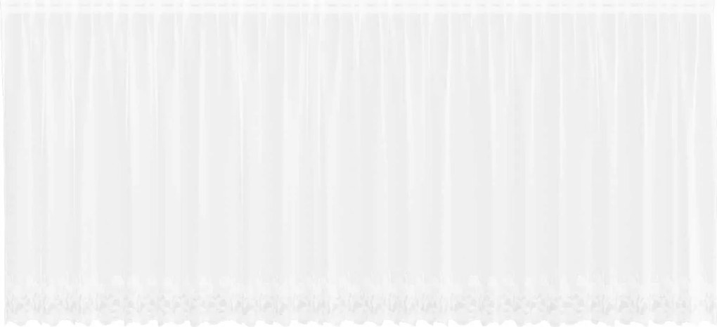 vidaXL Csipkés Függöny függönyökkel Fehér 180 x 600 cm Poliészter