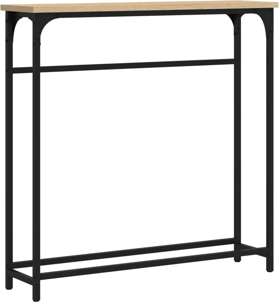 vidaXL sonoma tölgyfa konzolasztal 75 x 19,5 x 75 cm rétegelt fából