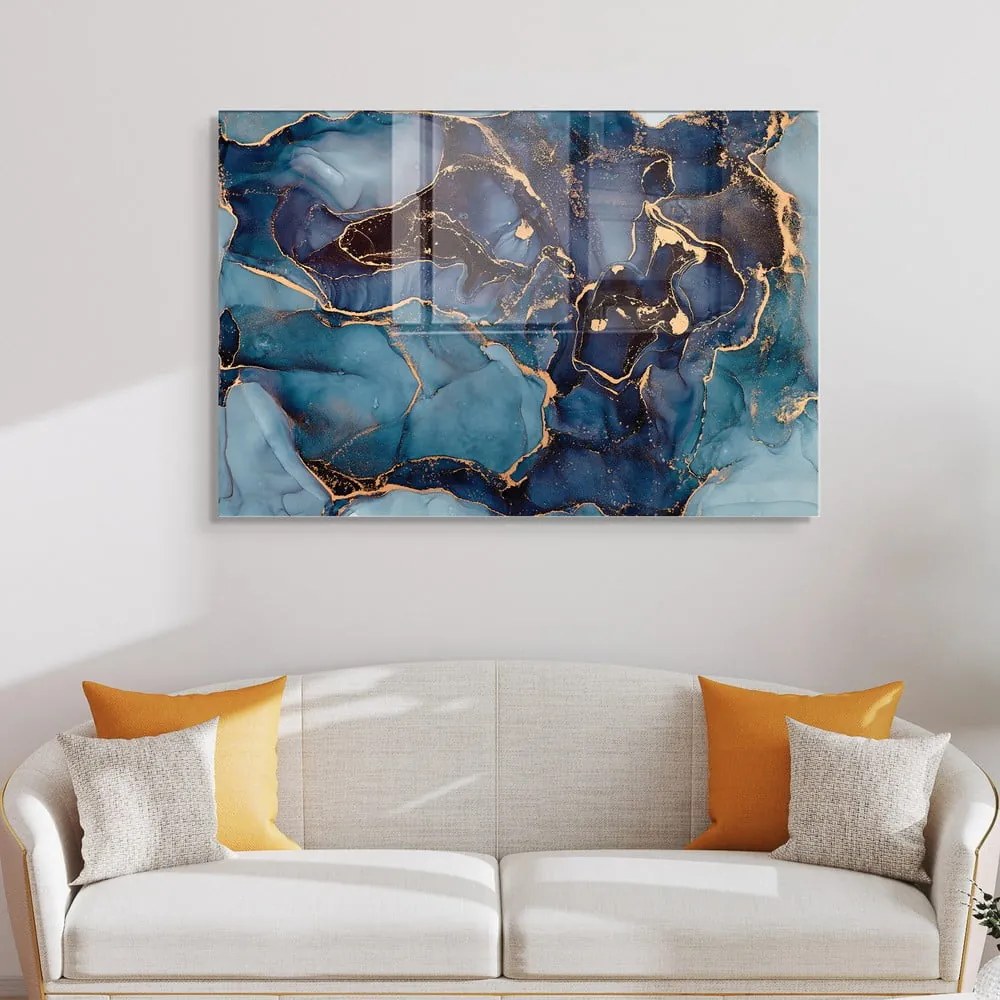 Üveg kép 70x50 cm Dark Marble – Wallity