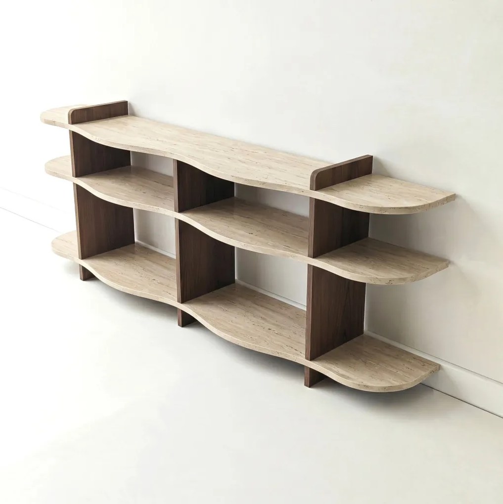 Flusso - Travertine, Walnut