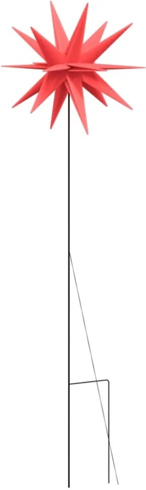 3 db összecsukható tüskés piros LED-es karácsonyi lámpa 57 cm