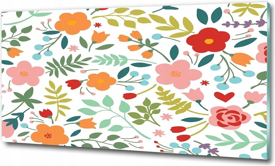 Fotó vászonkép edzett üveg Rózsa 125x50