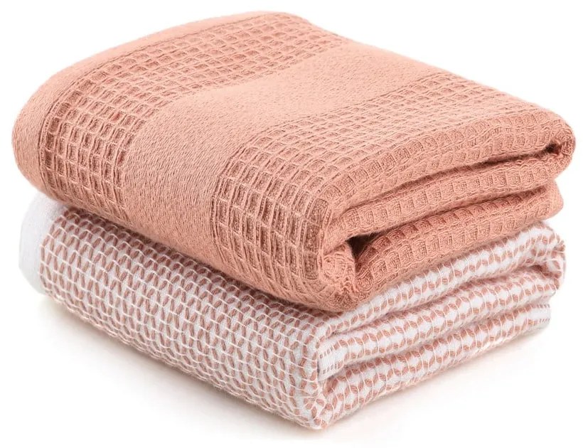 Lazacszínű darázsmintás törölköző szett 2 db-os 40x60 cm Betty – Foutastic